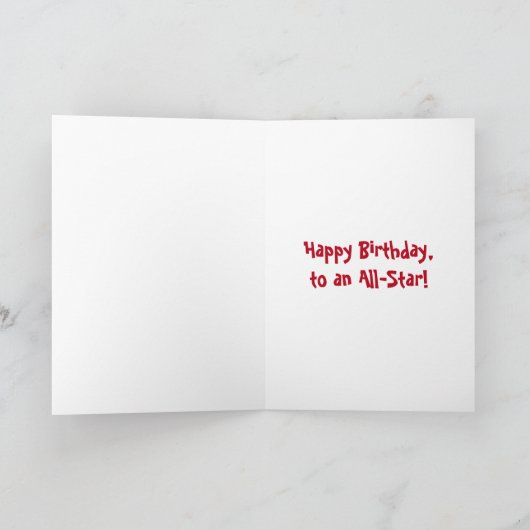 Baseball Birthday Kaart (Binnen)