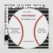 Baseball Birthday Kaart (Voorkant / Achterkant)