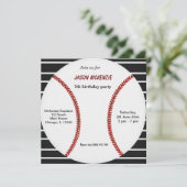 Baseball Birthday Kaart (Staand voorkant)