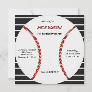 Baseball Birthday Kaart