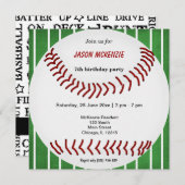 Baseball Birthday Kaart (Voorkant / Achterkant)