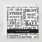 Baseball Birthday Kaart (Achterkant)