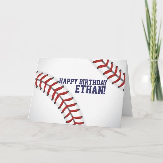 Baseball Birthday-kaart Kaart (Voorkant)