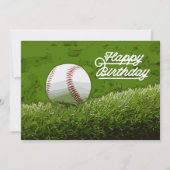Baseball Birthday Kaart op groen (Voorkant)