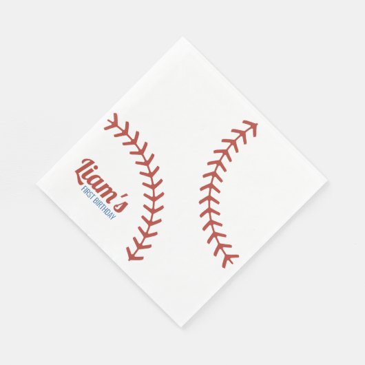 Baseball Birthday Napkins Servet (Hoek)