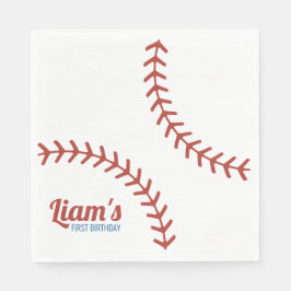 Baseball Birthday Napkins Servet