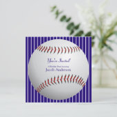 Baseball Birthday nodigt uit Kaart (Staand voorkant)
