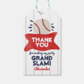 Baseball Birthday Party Bedankt dat je Labels geef Cadeaulabel (Voorkant)