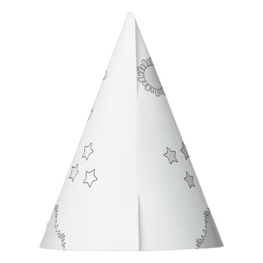 Baseball Birthday Party (Boy) - Kleur uw eigen Pet Feesthoedjes (Achterkant)