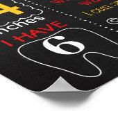 Baseball Birthday party chalkboard-bord Poster (Hoek)