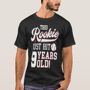 Baseball Birthday party Dit boek heeft maar 9 jaar T-shirt