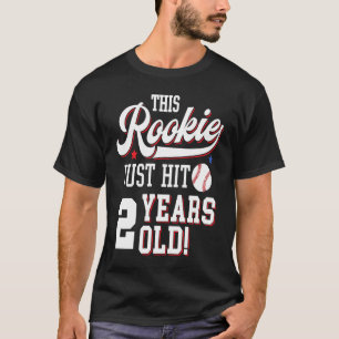 Baseball Birthday party Dit boek is slechts 2 jaar T-shirt