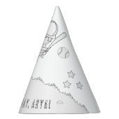 Baseball Birthday Party (Girl) - Kleur uw eigen Pe Feesthoedjes (Rechts)