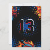 Baseball Birthday Party Kaart (Achterkant)