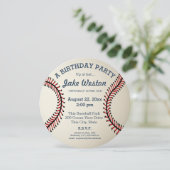 Baseball Birthday Party Kaart (Staand voorkant)