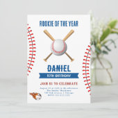 Baseball Birthday Party Kaart (Staand voorkant)