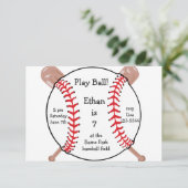 Baseball Birthday Party of Baseball Game Invites Kaart (Staand voorkant)