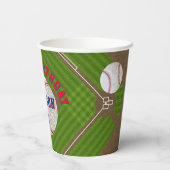 Baseball Birthday Party Papieren Bekers (Achterkant)