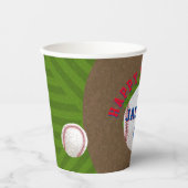 Baseball Birthday Party Papieren Bekers (Voorkant)