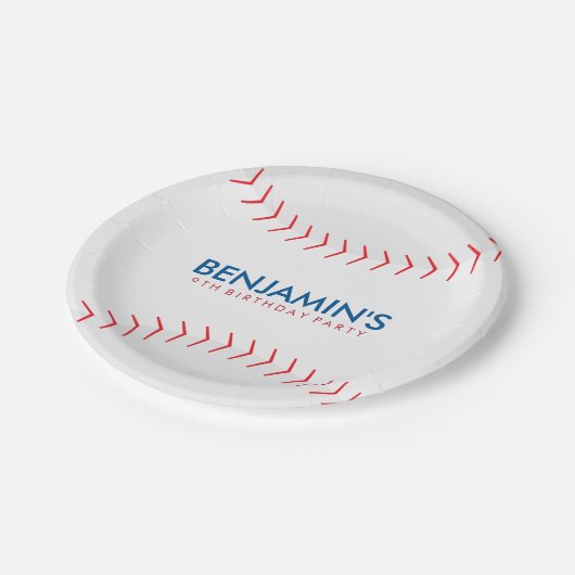 Baseball Birthday Party Papieren Bordje (Gekanteld)