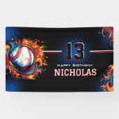 Baseball Birthday Party Spandoek (Horizontaal)