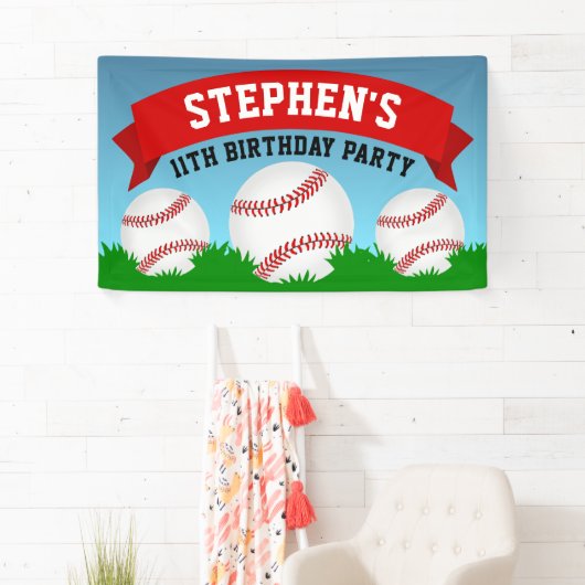 Baseball Birthday Party Spandoek (Insitu)