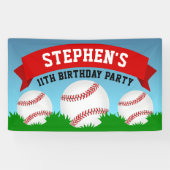 Baseball Birthday Party Spandoek (Horizontaal)