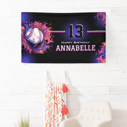 Baseball Birthday Party Spandoek (Insitu)