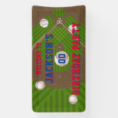 Baseball Birthday Party Spandoek (Verticaal)