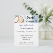 Baseball Birthday Party-uitnodigingen van 4,25 x 5 Kaart (Staand voorkant)