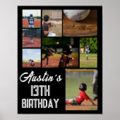 Baseball Birthday Party Welcome Poster | Editable  (Voorkant)