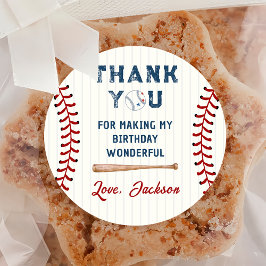 Baseball Birthday Ronde Sticker