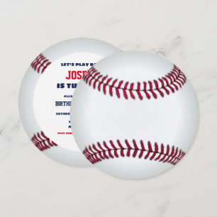 Baseball Birthday Round Kaart