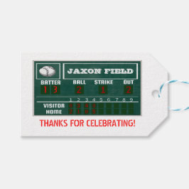 Baseball Birthday|Scoreboard|PARTY Cadeaulabel