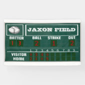 Baseball Birthday|Scoreboard|PARTY Spandoek (Horizontaal)