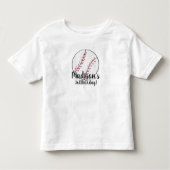 Baseball Birthday Shirten voor Toddlers Kinder Shirts (Voorkant)