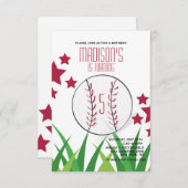 Baseball Birthday Stars Elke dag van de zondag Kaart (Voorkant / Achterkant)