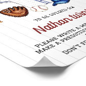 Baseball Birthday Time Capsule-teken Poster (Hoek)