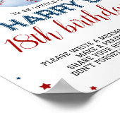 Baseball Birthday Time Capsule-teken Poster (Hoek)