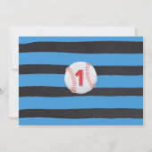 Baseball Birthday Uitnodiging Baseball 1e verjaard (Achterkant)