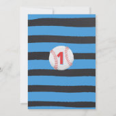 Baseball Birthday Uitnodiging Baseball 1e verjaard (Achterkant)
