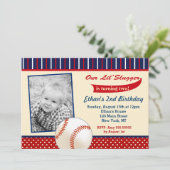 Baseball Birthday-uitnodigingen Kaart (Staand voorkant)