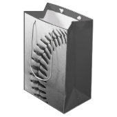 Baseball Black en White Medium Cadeauzakje (Voorkant Gekanteld)