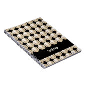 Baseball Black Persoonlijke naam spiraal Notitieboek (Rechterzijde)