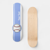Baseball; Blauw Persoonlijk Skateboard (Voorkant)