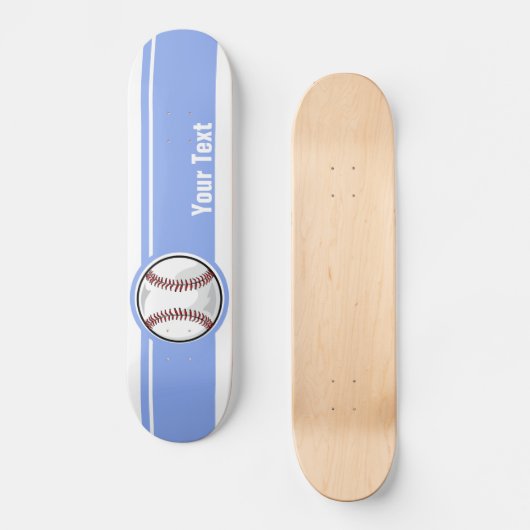 Baseball; Blauw Persoonlijk Skateboard (Voorkant)
