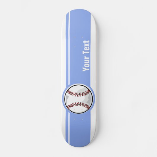 Baseball; Blauw Persoonlijk Skateboard (Voorkant)