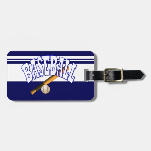 Baseball Blue Bagagelabel (Voorkant horizontaal)