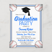 Baseball Blue & Black Graduparty