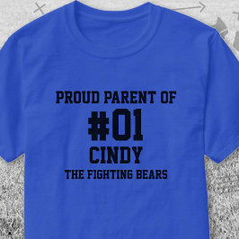 Baseball Blue Black Team T-shirt